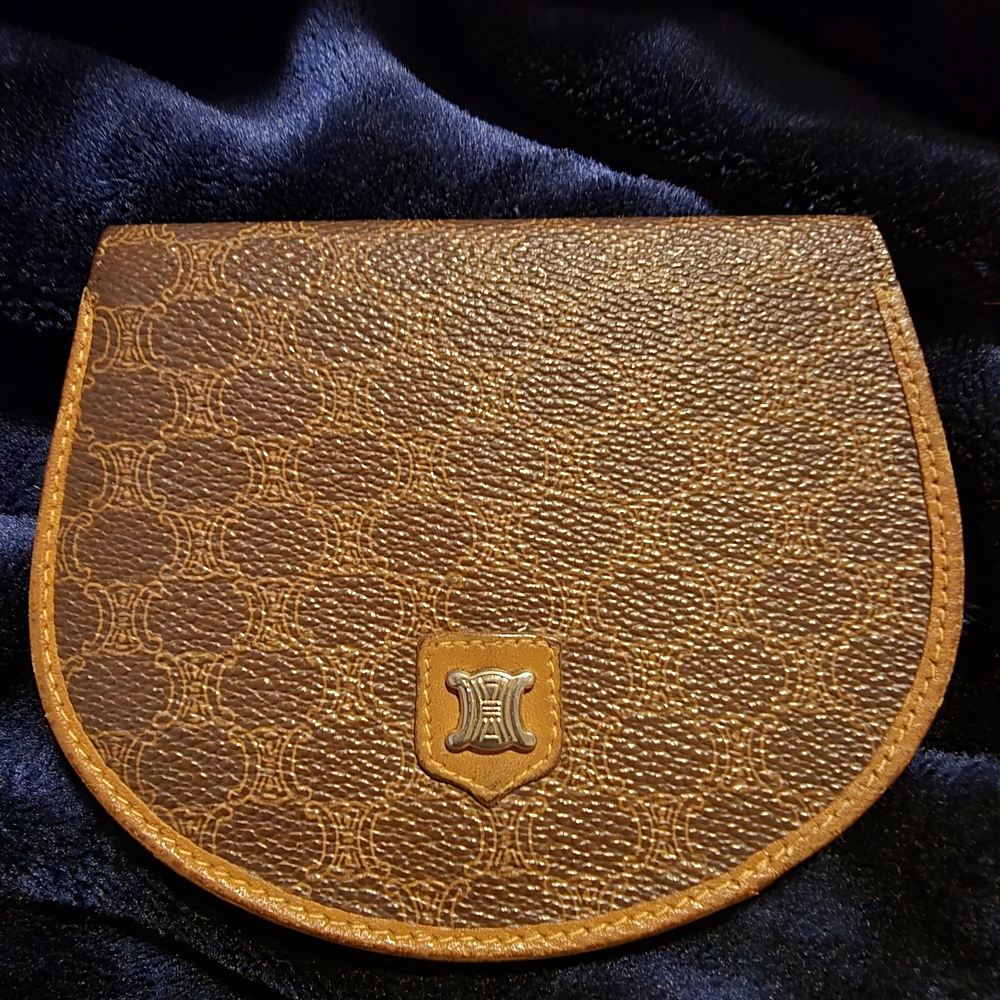 Celine Leather Monogram Bifold Wallet TB141-7 EUC except stitch & leather trim